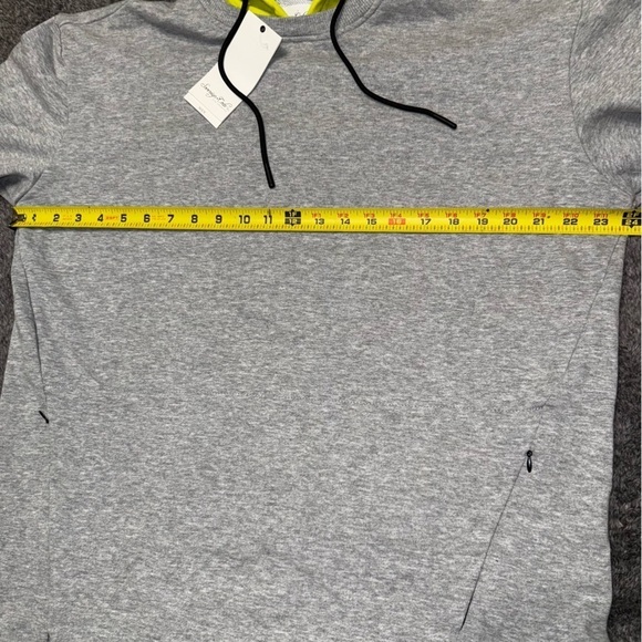 NWT Sovereign Code mens Brinx Cotton Hoodie heather grey/neon size XL - Picture 2 of 12